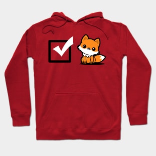 Check Your Fox Funny Cute Kawaii Fox Cartoon Pun Meme Hoodie